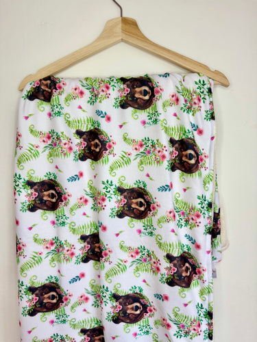 Floral bear Blanket