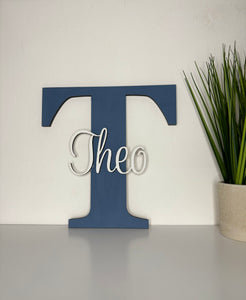 Personalised Wall Plaque Initial Letter