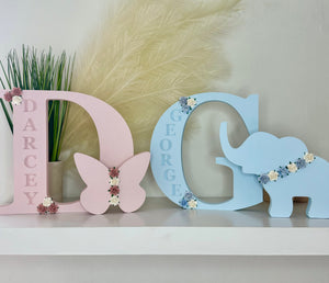 20cm personalised engraved letter - PLUS 1 matching shape