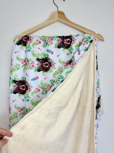 Floral bear Blanket