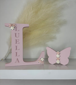 20cm personalised engraved letter - PLUS 1 matching shape