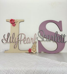 Personalised Wall Plaque Initial Letter