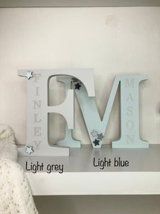 20cm personalised engraved letter