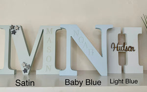 20cm personalised engraved letter