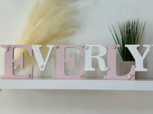 Load image into Gallery viewer, 15cm personalised tumble name - freestanding wooden initial name