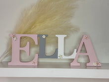 Load image into Gallery viewer, 15cm personalised tumble name - freestanding wooden initial name