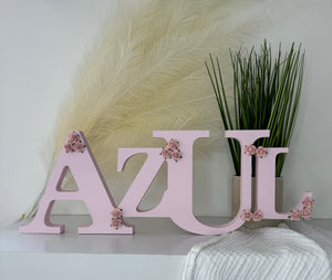 15cm personalised tumble name - freestanding wooden initial name