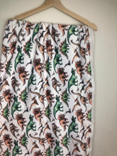 Load image into Gallery viewer, Handmade dinosaur fleece blanket