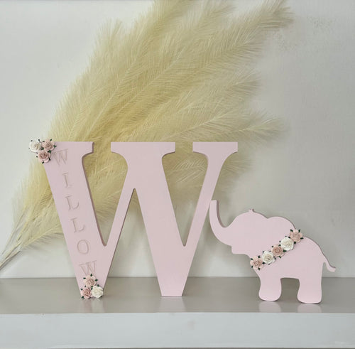 20cm personalised engraved letter - PLUS 1 matching shape