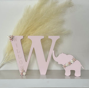 20cm personalised engraved letter - PLUS 1 matching shape