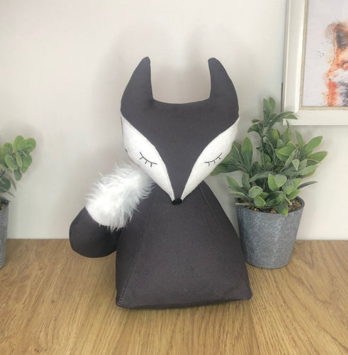 Dark Grey Fox Doorstop