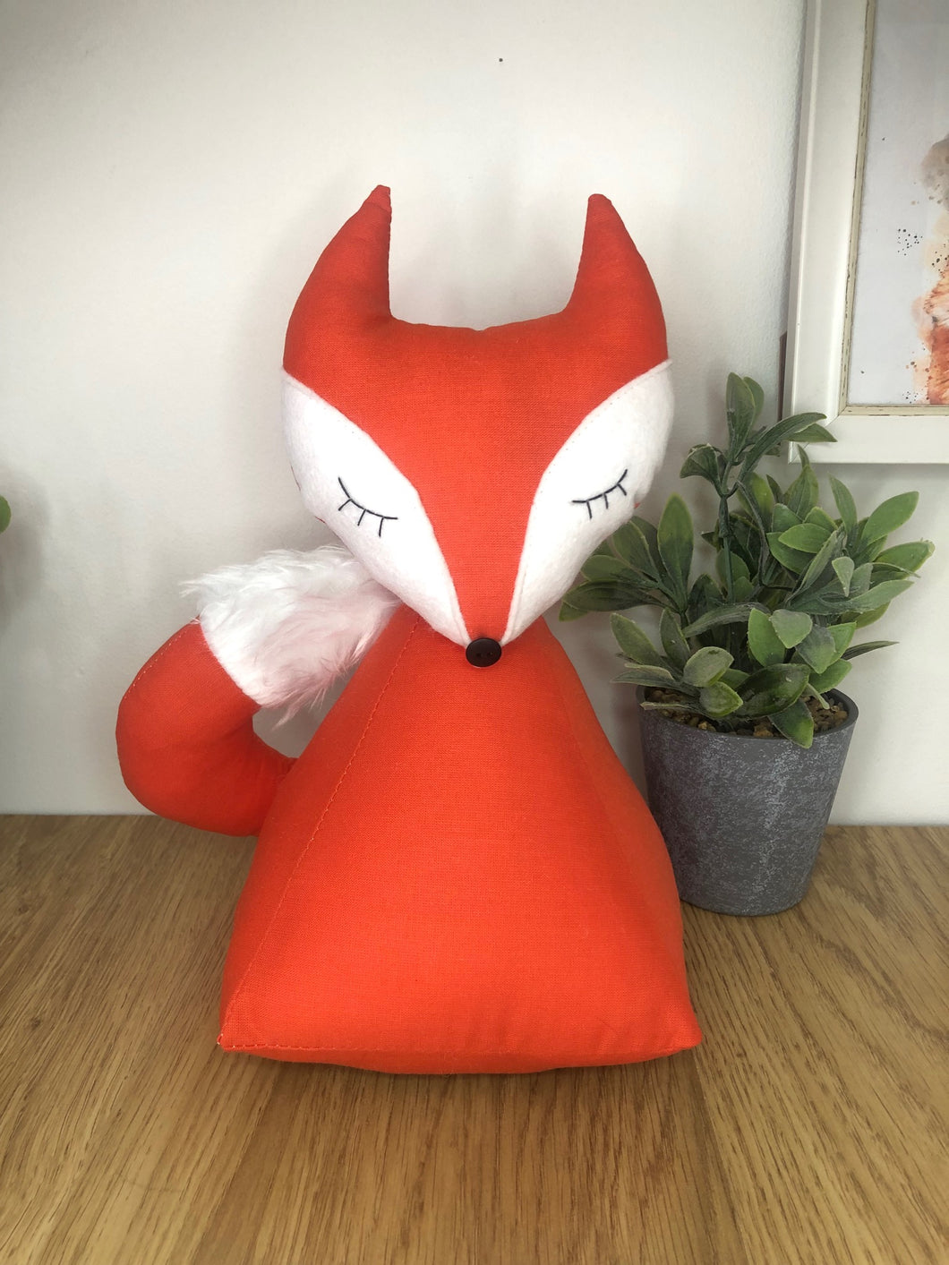 Dark Orange Fox Doorstop