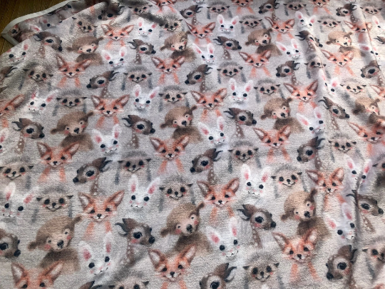 Handmade Cute Woodland animal blanket and throw