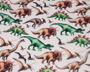 Handmade dinosaur fleece blanket