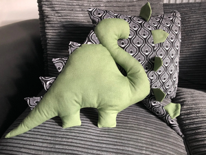 Handmade dinosaur cushion